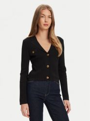 Guess Kardigan W5YR11 Z0130 Czarny Regular Fit. Czarne kardigany Guess, xs, z aplikacjami, z wiskozy. Za 479.99 zł.