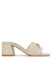 Nine West Klapki R25SS04465 Beżowy. Brązowe klapki Nine West, bez wzorów, z materiału, bez obcasa. Za 249.99 zł.
