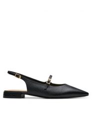 Clarks Baleriny Sensa15 Shine 26181314 Czarny. Czarne baleriny Clarks, bez wzorów, ze skóry, bez obcasa. Za 269.99 zł.