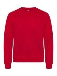 Clique Basic Roundneck bluza unisex z tkaniny antymechacącej – red. Czerwone bluzy CLIQUE, s, bez wzorów, z bawełny, bez kaptura. Za 157.03 zł.