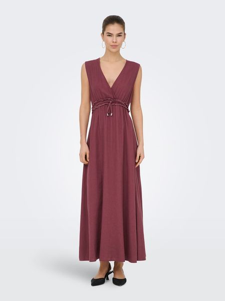 ONLY Sukienka w kolorze bordowym rozmiar: M. Czerwone sukienki Only, m, bez wzorów, bez kołnierzyka, bez ramiączek, maxi. Za 179.95 zł.
