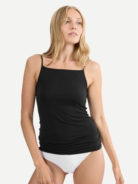 Triumph Top Beauty Layers 10227206 Czarny Slim Fit. Czarne topy Triumph, m, bez wzorów, z wiskozy, bez kołnierzyka, bez ramiączek. Za 64.99 zł.