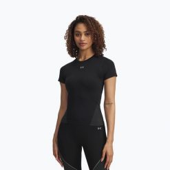 Koszulka Under Armour Vanish Seamless. Czarne bluzki Under Armour, bez wzorów, sportowe, bez kołnierzyka, bez ramiączek. Za 159.99 zł.