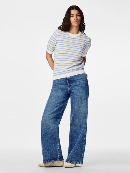 Pieces Sweter ze wzorem rozmiar: S. Swetry Pieces, s, bez wzorów, z bawełny, bez ramiączek. Za 84.40 zł.