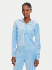 Juicy Couture Bluza Robyn JCSEBJ007 Niebieski Slim Fit. Niebieskie bluzy Juicy Couture, m, bez wzorów, z bawełny, bez kaptura. Za 439.99 zł.