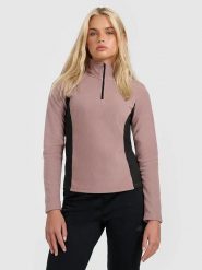 4F Bluza polarowa w kolorze jasnoróżowym rozmiar: S. Różowe bluzy 4f, s, bez wzorów, z polaru, bez kaptura. Za 58.95 zł.