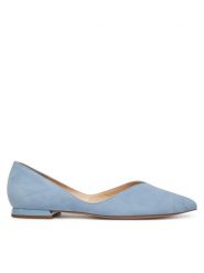 HÖGL Baleriny Basic 9-100012 Błękitny. Niebieskie baleriny Högl, bez wzorów, ze skóry, bez obcasa. Za 489.99 zł.