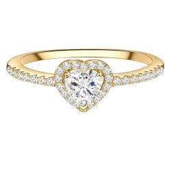 Trilani Pierscionek Serce aus Sterling Silber in Gelbgold mit Zirkonia Pierścionki 1 ct Damski. Białe pierścionki Trilani, z cyrkonią, pozłacane. Za 239.99 zł.