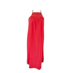 Damska długa koronkowa sukienka plażowa na ramiączkach Superdry. Czerwone sukienki Superdry, na plażę, na lato, xs, bez wzorów, z koronki, eleganckie, bez kołnierzyka, bez ramiączek, maxi, sportowe. W wyprzedaży za 247.80 zł.