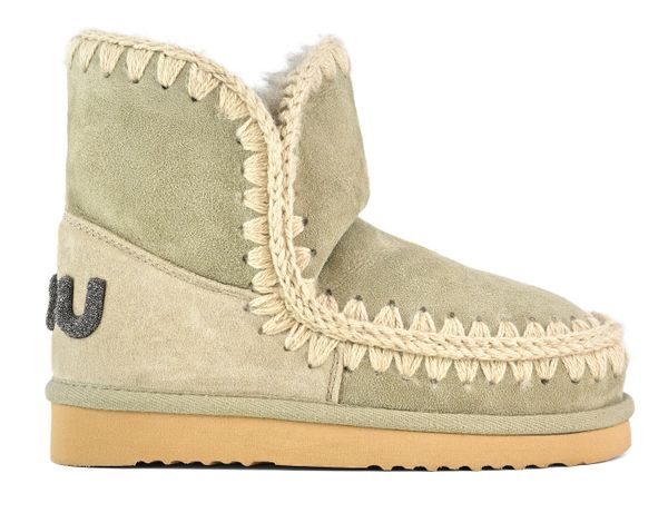 MOU ESKIMO 18 GLITTER LOGO Śniegowce damskie. Brązowe trapery i śniegowce Mou, z wełny. W wyprzedaży za 823.99 zł.