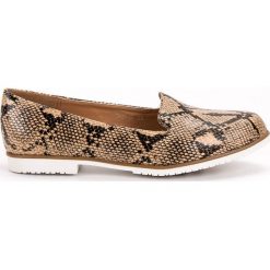 SHELOVET brązowe Lordsy Snake Print. Brązowe baleriny SHELOVET, bez wzorów, z materiału, bez obcasa. Za 64.90 zł.