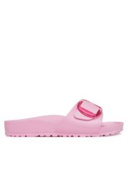 Birkenstock Klapki Madrid Big Buckle Eva 1029615 Różowy. Czerwone klapki Birkenstock, bez wzorów, z tworzywa sztucznego, bez obcasa. Za 249.99 zł.