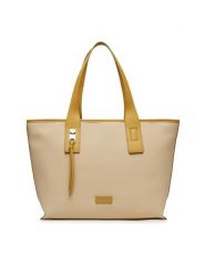 Lasocki Torebka LSK-O-001-07 Beżowy. Brązowe shopper Lasocki, bez wzorów, z materiału, bez dodatków. Za 199.99 zł.