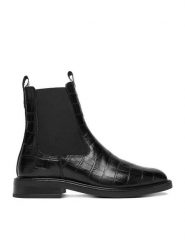 Gino Rossi Sztyblety C-PETRA-25478PE-C Czarny. Czarne botki Gino Rossi, bez wzorów, ze skóry, bez obcasa, na płaskiej podeszwie, bez zapięcia. Za 379.99 zł.