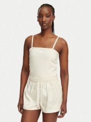 Adidas Top Pearl Tube KE3403 Écru Slim Fit. Białe topy Adidas, s, bez wzorów, z syntetyku, bez kołnierzyka, bez ramiączek. Za 199.99 zł.