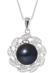 Pearline Srebrny naszyjnik z zawieszką - dł. 42 cm rozmiar: onesize. Niebieskie naszyjniki Pearline, z cyrkonią, srebrne. Za 152.99 zł.