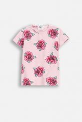 T-shirt z krótkim rękawem. Czerwone t-shirty COCCODRILLO, z aplikacjami, z bawełny, bez kołnierzyka, bez ramiączek. Za 35.90 zł.