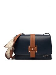 Lasocki Torebka CEO-LSK-L-008-09 Granatowy. Niebieskie listonoszki Lasocki, bez wzorów, z materiału, bez dodatków. Za 169.99 zł.