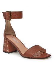 Pollini Sandały SA16126C1ITDP217 Brązowy. Brązowe sandały Pollini, bez wzorów, ze skóry, bez obcasa, na słupku, bez zapięcia. Za 1,729.00 zł.