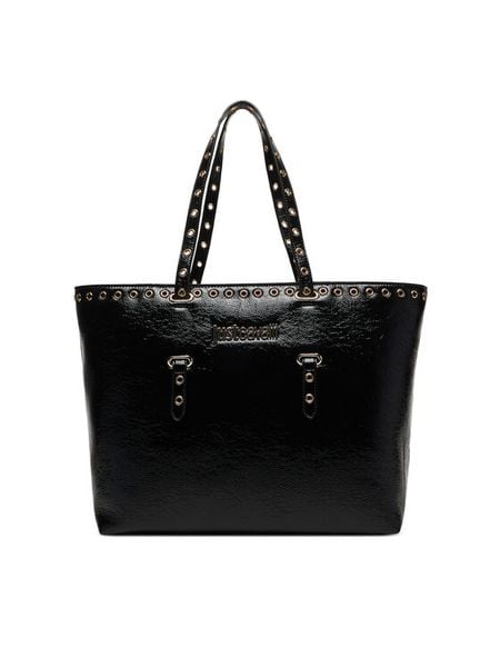 Just Cavalli Torebka 80RA4BU1 ZSE67 Czarny. Czarne shopper Just Cavalli, bez wzorów, ze skóry, bez dodatków. Za 749.99 zł.