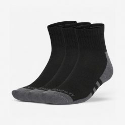 Skarpetki sportowe ADIDAS. Czarne skarpety Adidas, bez wzorów, z bawełny. Za 29.99 zł.