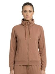 Elegancka damska bluza z zamkiem błyskawicznym. Czarne bluzy LEONE 1947 APPAREL, m, bez wzorów, bez kaptura. Za 412.58 zł.