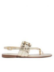 REPLAY Sandały GWF6Q.000.C0005S Złoty. Żółte sandały Replay, bez wzorów, ze skóry, bez obcasa, na płaskiej podeszwie, bez zapięcia. Za 399.99 zł.