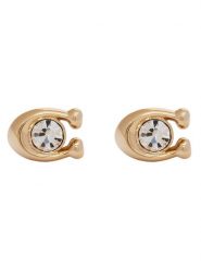 Coach Kolczyki Signature Stone Stud Earrings 37440614GLD110 Złoty. Żółte kolczyki Coach, metalowe. Za 259.99 zł.