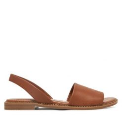 Sandały Lasocki. Brązowe sandały Lasocki, bez wzorów, bez obcasa, na płaskiej podeszwie, bez zapięcia. Za 139.99 zł.
