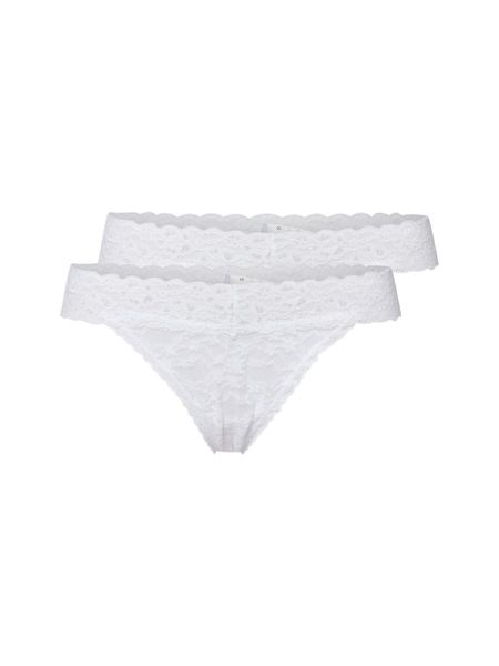 Snocks Stringi w 2-paku Kobiety biały, L. Białe stringi Snocks, bez wzorów, z koronki. Za 99.95 zł.