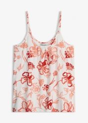 Top na cienkich ramiączkach z miękkiego materiału z wiskozą. Brązowe topy bonprix, bez wzorów, z wiskozy, bez kołnierzyka, bez ramiączek. Za 52.99 zł.