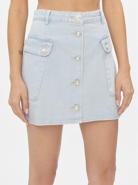 Custommade Spódnica jeansowa Riana 999448941 Błękitny Regular Fit. Niebieskie spódnice Custommade, xs, bez wzorów, z bawełny. Za 639.99 zł.