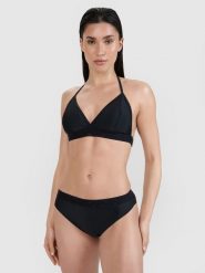 4F Góra od bikini damska - czarna L. Czarne szorty 4f, bez wzorów, z elastanu, eleganckie. Za 79.99 zł.