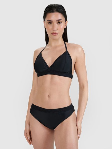 4F Góra od bikini damska - czarna L. Czarne szorty 4f, bez wzorów, z elastanu, eleganckie. Za 79.99 zł.