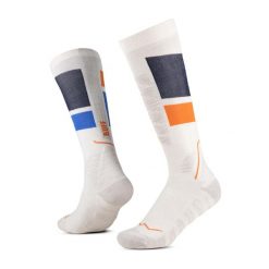 Skarpetki Buff THERMONET® OVER THE CALF SOCKS TO WHISPER S. Niebieskie skarpety Buff, bez wzorów, z puchu. Za 149.90 zł.