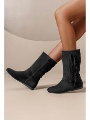 C'M Botki w kolorze czarnym rozmiar: 40. Czarne botki C'M, bez wzorów, bez obcasa, bez zapięcia. Za 130.99 zł.