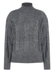 More & More Sweter w kolorze szarym rozmiar: 36. Szare swetry More & More, bez wzorów, ze splotem, bez ramiączek. Za 130.50 zł.