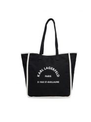 KARL LAGERFELD Torebka A3W50018 Czarny. Czarne torebki klasyczne KARL LAGERFELD, bez wzorów, z materiału, bez dodatków. Za 389.99 zł.