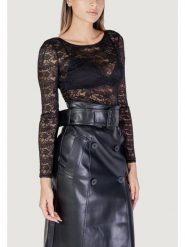 Morgan Body 242-TLACE Czarny Slim Fit. Czarne body Morgan, m, bez wzorów, z syntetyku. Za 129.99 zł.