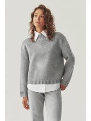 TATUUM Sweter "Malmana 1" w kolorze szarym rozmiar: M. Szare swetry Tatuum, m, bez wzorów, z wełny, bez ramiączek. Za 317.45 zł.