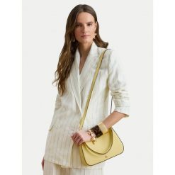 Torebka LAUREN RALPH LAUREN. Żółte torebki klasyczne Lauren Ralph Lauren, bez wzorów, bez dodatków. Za 1,069.00 zł.