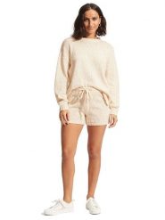 Seafolly Sweter w kolorze beżowym rozmiar: XS. Brązowe swetry Seafolly, xs, bez wzorów, z bawełny, bez ramiączek. Za 135.81 zł.