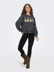 ONLY Bluza w kolorze antracytowym rozmiar: S. Czarne bluzy Only, s, bez wzorów, bez kaptura. Za 118.84 zł.