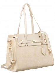 Shopperka beżowa Peterson PTN R-1907. Brązowe shopper Peterson, bez wzorów, ze skóry ekologicznej, bez dodatków. Za 138.69 zł.