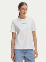 Calvin Klein Jeans T-Shirt Classic LV047C811G Biały Regular Fit. Białe t-shirty Calvin Klein Jeans, m, bez wzorów, z bawełny, bez kołnierzyka, bez ramiączek. Za 169.99 zł.