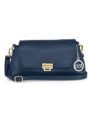 Mia Tomazzi Skórzana torebka "Berbera" w kolorze granatowym - 27 x 16 x 8 cm rozmiar: onesize. Niebieskie torby na ramię Mia Tomazzi, bez wzorów, z materiału, na ramię, bez dodatków. Za 208.99 zł.