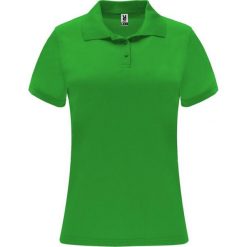 Damska Sportowa Koszulka Polo Z Krótkim Rękawem Monzha. Zielone koszulki polo ROLY, l, bez wzorów, bez kołnierzyka, bez ramiączek. Za 47.99 zł.