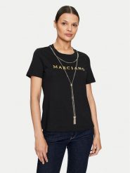 Marciano Guess T-Shirt Olivia 4YGI16 6138A Czarny Regular Fit. Czarne t-shirty Marciano Guess, xxs, z aplikacjami, z bawełny, bez kołnierzyka, bez ramiączek. Za 179.99 zł.