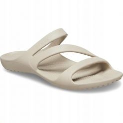 Klapki Dla Dorosłych Crocs Kadee II. Niebieskie klapki Crocs, bez wzorów, z materiału, bez obcasa. Za 119.99 zł.