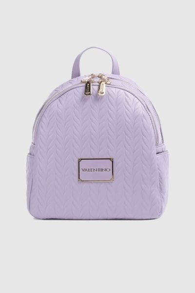 VALENTINO Tłoczony fioletowy plecak z logo sunny re backpack. Fioletowe plecaki Valentino by Mario Valentino, bez wzorów. W wyprzedaży za 410.99 zł.